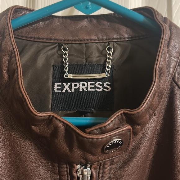 Express vegan leather jacket size large - Picture 2 of 7